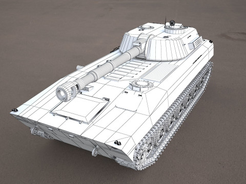 2s1 gvozdika 122mm Modello 3D