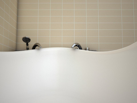 3ds max white bath tub model Modello 3D