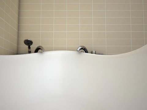 3ds max white bath tub model 3D Model