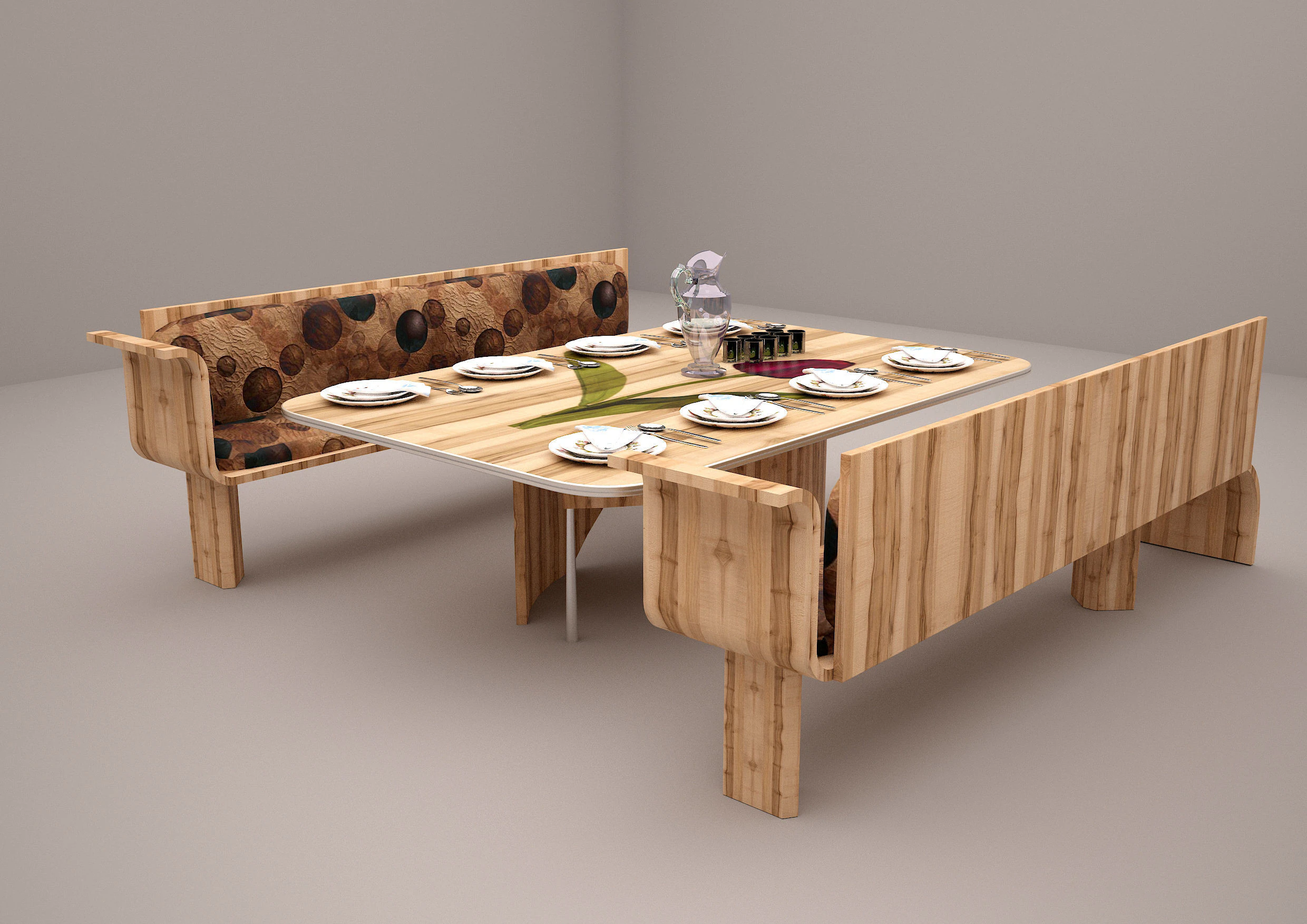 3DS レストランテーブルモデル 3Dモデル .c4d .max .obj .3ds .fbx .stl .blend 