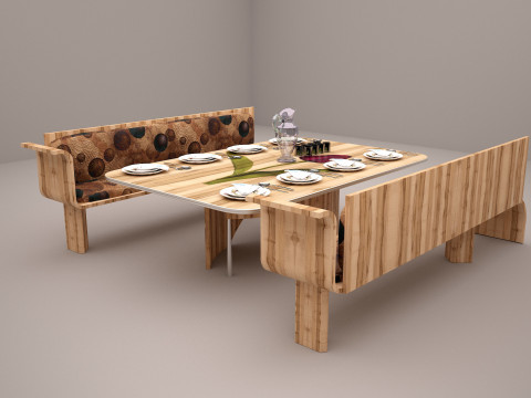 3ds restaurant table model 3D Модель