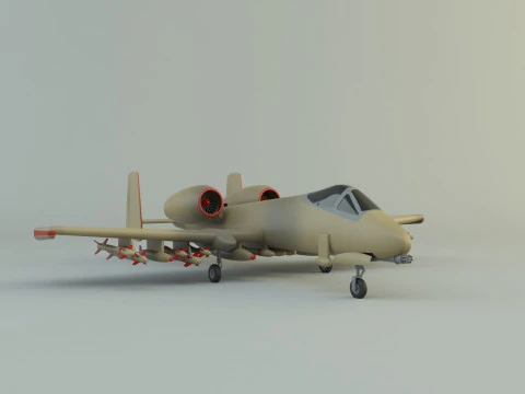 A-10 Thunderbolt II savaş u&ccedil;ağı 3D Model