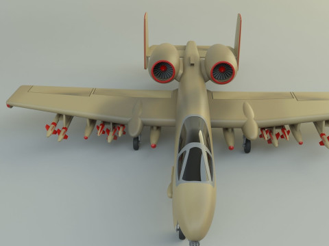 A-10 Thunderbolt II fighter jet 3D 모델