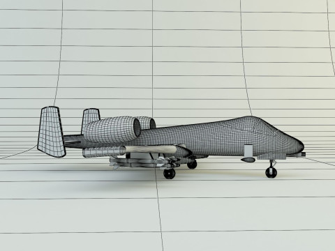 A-10 Thunderbolt II fighter jet 3D 모델