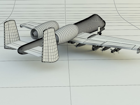 A-10 Thunderbolt II fighter jet 3D 모델
