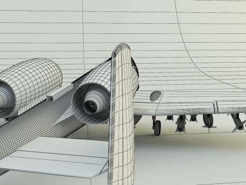 A-10 Thunderbolt II fighter jet 3D 모델