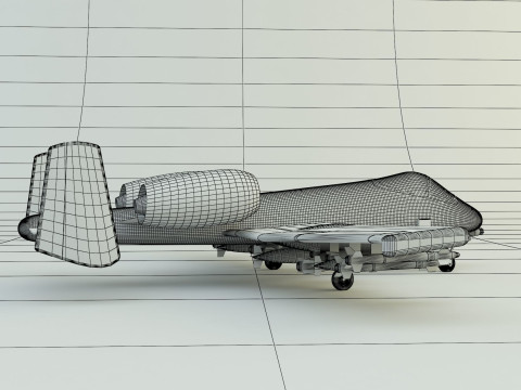 A-10 Thunderbolt II fighter jet 3D 모델