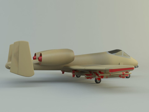 A-10 Thunderbolt II fighter jet 3D 모델