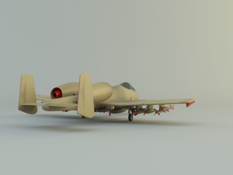 A-10 Thunderbolt II fighter jet 3D 모델