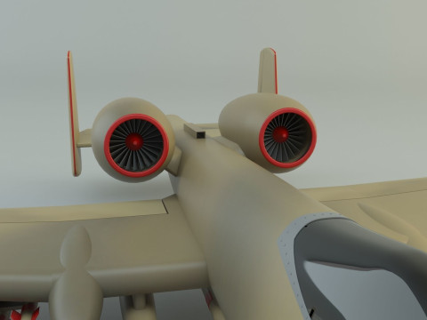 A-10 Thunderbolt II fighter jet 3D 모델