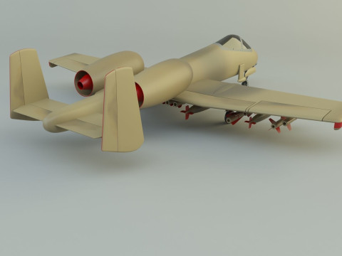 A-10 Thunderbolt II fighter jet 3D 모델