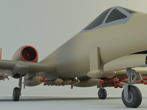 A-10 Thunderbolt II fighter jet 3D 모델