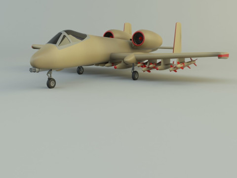 A-10 Thunderbolt II fighter jet 3D 모델