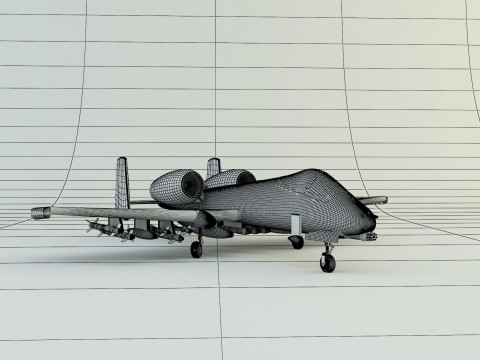 A-10 Thunderbolt II fighter jet 3D 모델