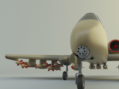 A-10 Thunderbolt II fighter jet 3D 모델