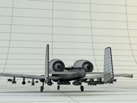 A-10 Thunderbolt II fighter jet 3D 모델