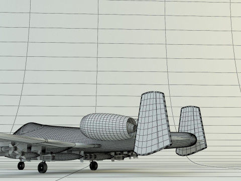 A-10 Thunderbolt II fighter jet 3D 모델