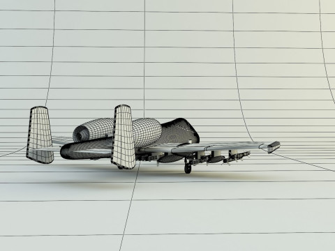 A-10 Thunderbolt II fighter jet 3D 모델