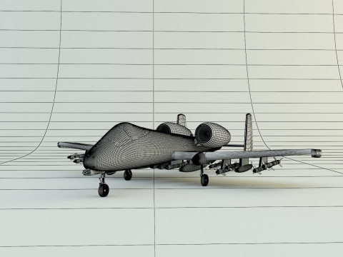 A-10 Thunderbolt II fighter jet 3D 모델