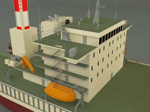 Zmpc 220t grab dredger 3D Model