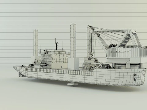 Zmpc 220t grab dredger 3D Model