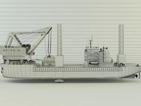 Zmpc 220t grab dredger 3D Model