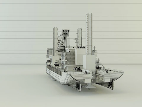 Zmpc 220t grab dredger 3D Model