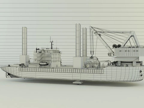 Zmpc 220t grab dredger 3D Model