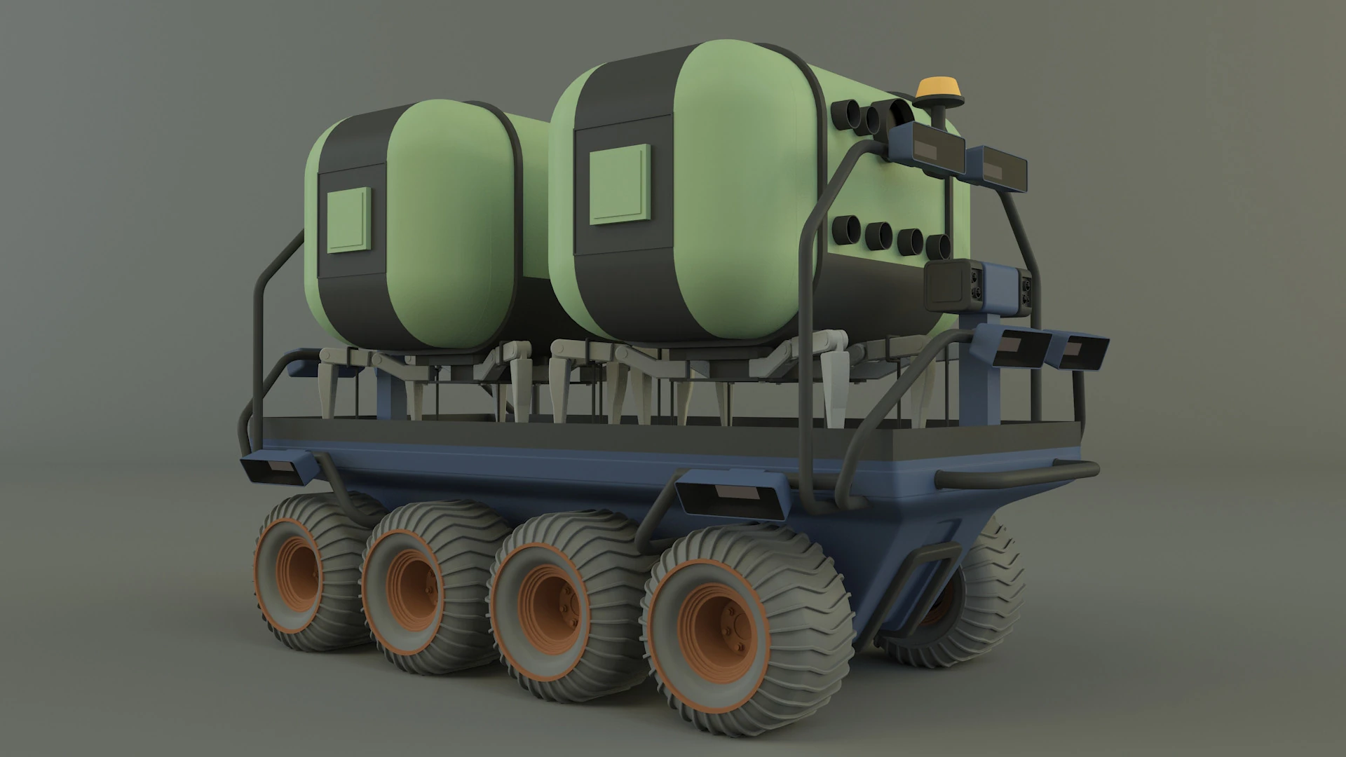 Space life capsule carrier 3D Model .c4d .max .obj .3ds .fbx .stl .blend