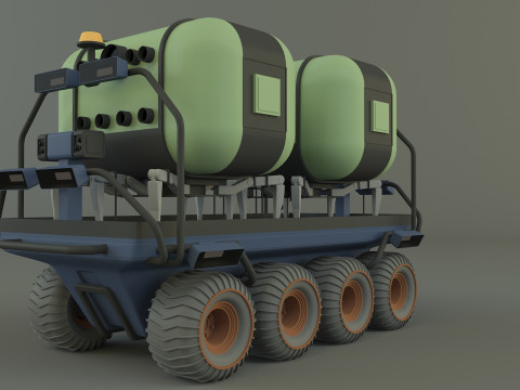 Space life capsule carrier Modèle 3D