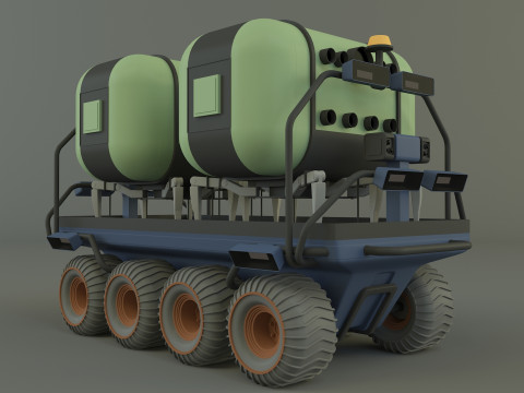 Space life capsule carrier Modèle 3D