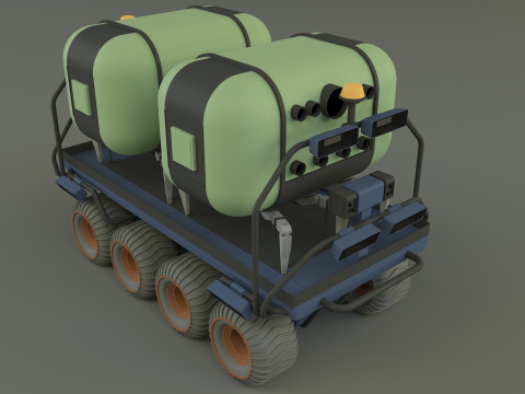 Space life capsule carrier Modèle 3D