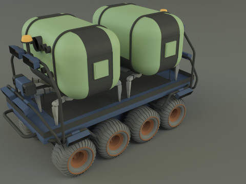 Space life capsule carrier Modèle 3D