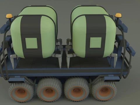 Space life capsule carrier 3D Model