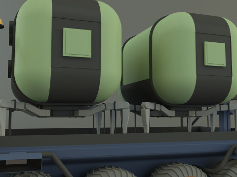 Space life capsule carrier Modèle 3D
