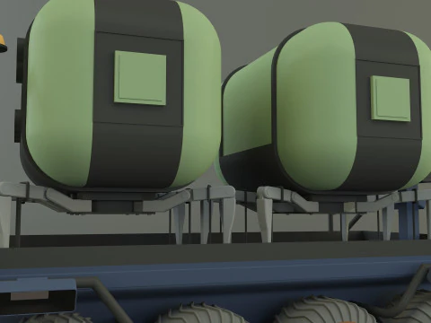 Space life capsule carrier 3D Model