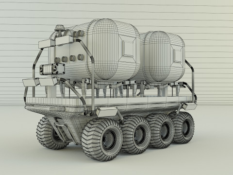 Space life capsule carrier Modèle 3D