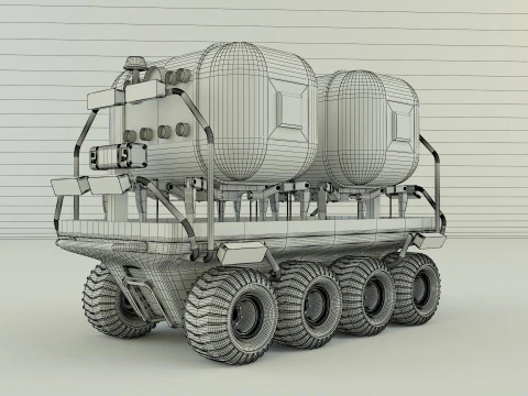 Space life capsule carrier 3D Model