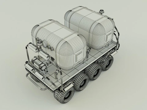 Space life capsule carrier 3D Model