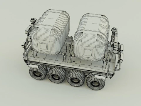 Space life capsule carrier 3D Model