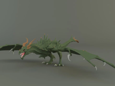 Big dragon model 3D Model