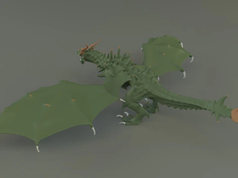 Big dragon model 3D Model