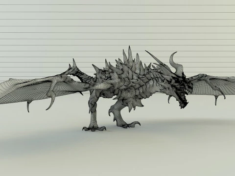 Big dragon model 3D Model
