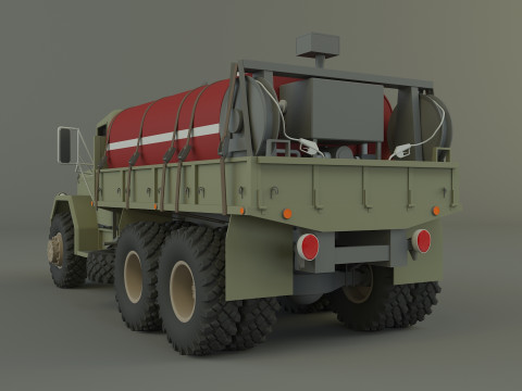Military tanker truck 3D Модель