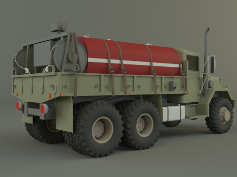 Military tanker truck 3D Модель