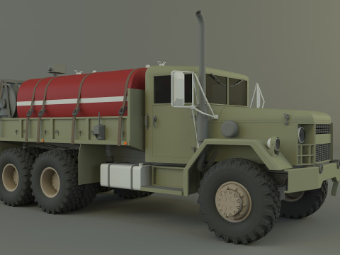 Military tanker truck 3D Модель