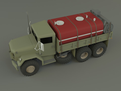 Military tanker truck 3D Модель