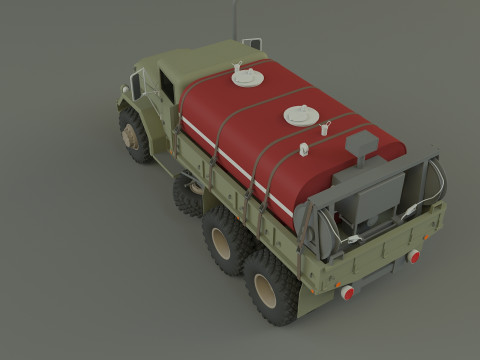 Military tanker truck 3D Модель