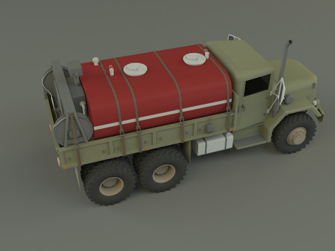 Military tanker truck 3D Модель