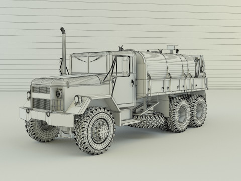 Military tanker truck 3D Модель